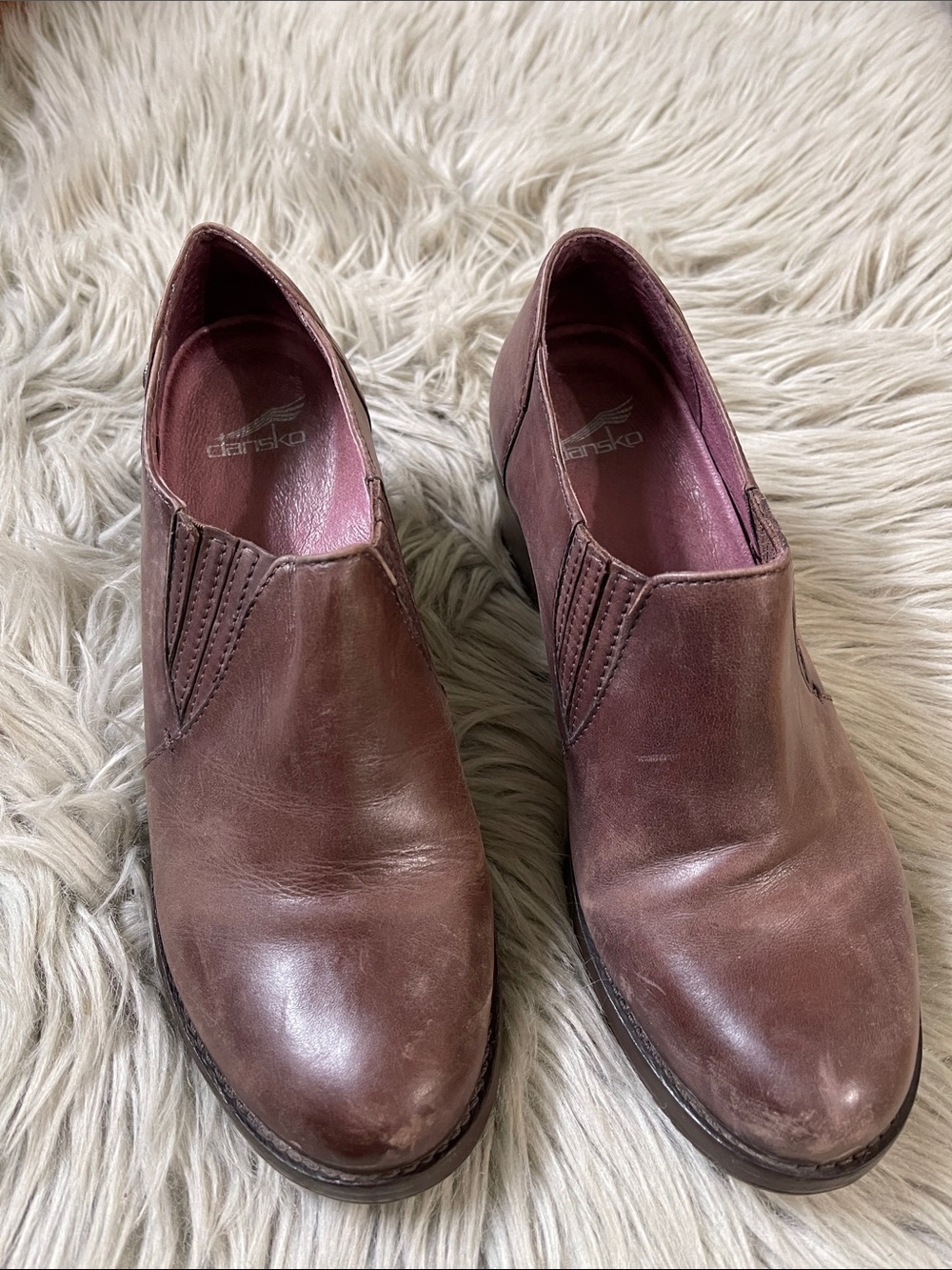 Dansko Brown Leather Slip-On Loafers